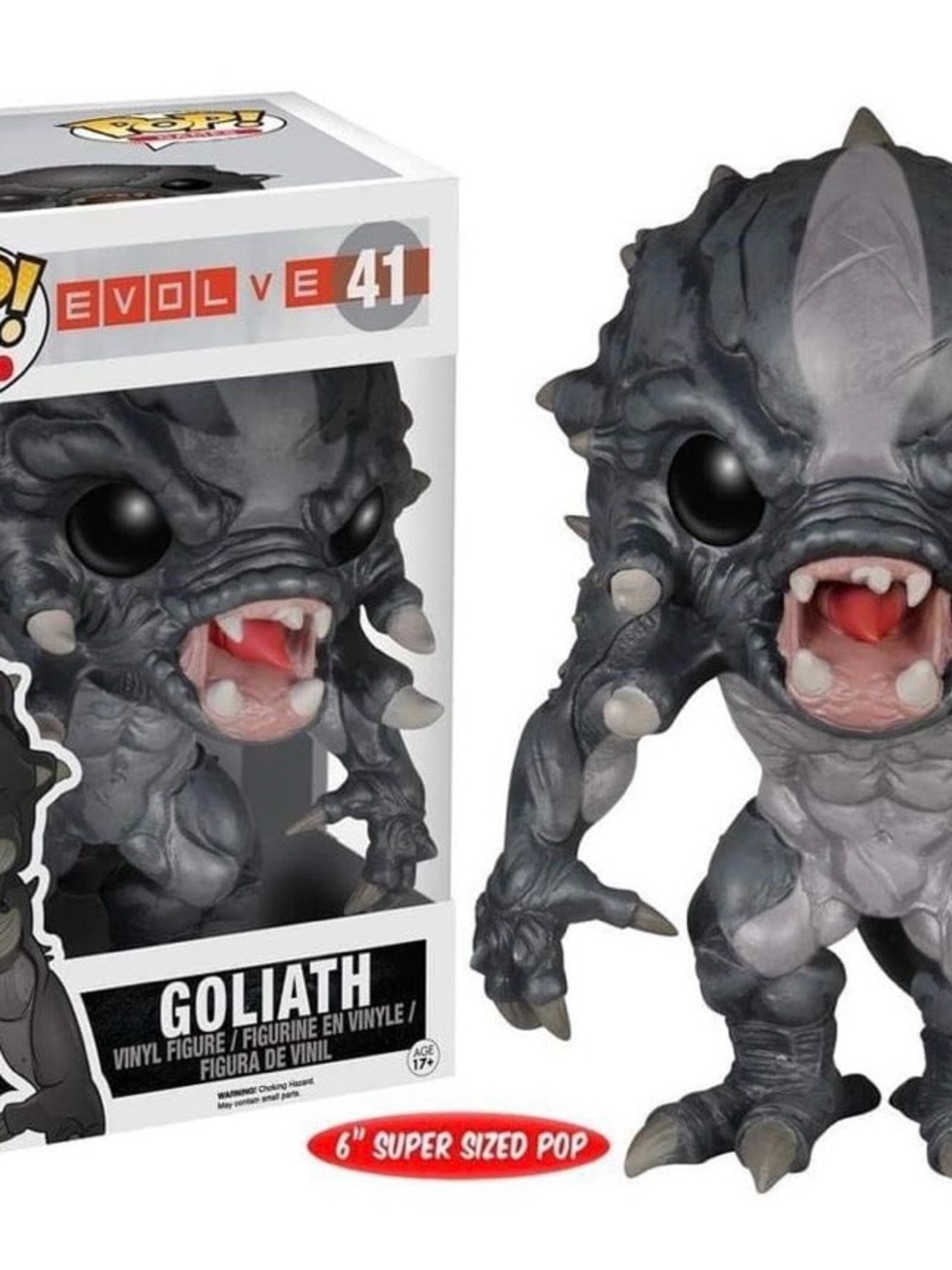 Funko Goliath Vinyl Figure — Gray with Black Eyes and Pink Mouth